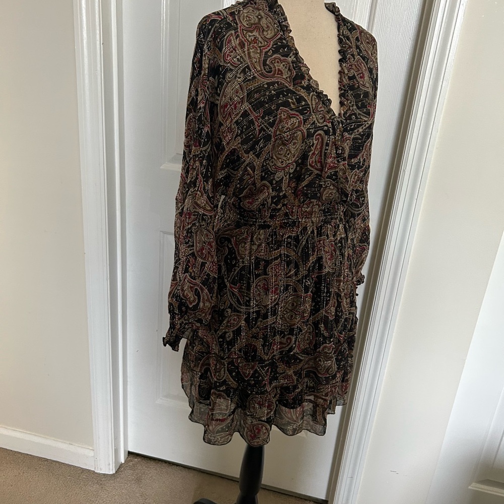 The Kooples Tanger Bandana Silk Tiered Mini Dress - Picture 5 of 16